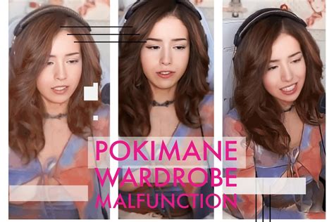 pokimane nipslip|Pokimane panics after accidental wardrobe malfunction on